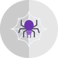 Spindel webb platt skala ikon vektor