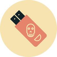 infiziert USB Stick Vektor Symbol