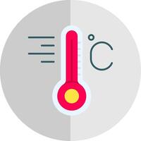 Temperatur eben Rahmen Symbol vektor