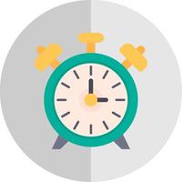 Alarm Uhr eben Rahmen Symbol vektor