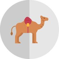 kamel platt skala ikon vektor