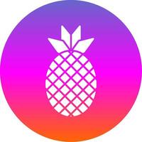 Ananas Glyphe Gradient Kreis Symbol vektor