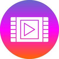 Video Glyphe Gradient Kreis Symbol vektor