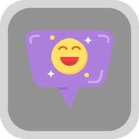emoji platt runda hörn ikon vektor
