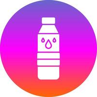 Wasser Flasche Glyphe Gradient Kreis Symbol vektor