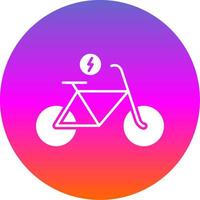 elektrisch Fahrrad Glyphe Gradient Kreis Symbol vektor