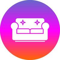 Couch Glyphe Gradient Kreis Symbol vektor