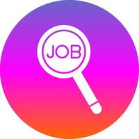 Job Suche Glyphe Gradient Kreis Symbol vektor