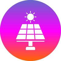 Solar- Panel Glyphe Gradient Kreis Symbol vektor