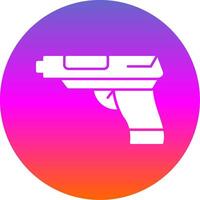 Revolver Glyphe Gradient Kreis Symbol vektor