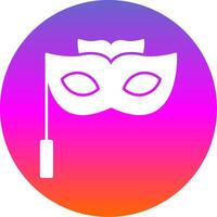 Auge Maske Glyphe Gradient Kreis Symbol vektor