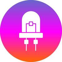Diode Glyphe Gradient Kreis Symbol vektor
