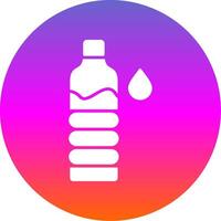 Wasser Flasche Glyphe Gradient Kreis Symbol vektor