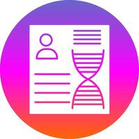 DNA Glyphe Gradient Kreis Symbol vektor