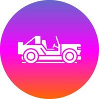 Safari Jeep Glyphe Gradient Kreis Symbol vektor