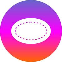 oval glyf lutning cirkel ikon vektor