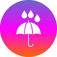 Regenschirm Glyphe Gradient Kreis Symbol vektor