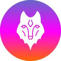 Wolf Glyphe Gradient Kreis Symbol vektor