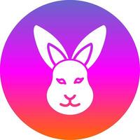 Hase Glyphe Gradient Kreis Symbol vektor