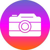 Foto Kamera Glyphe Gradient Kreis Symbol vektor