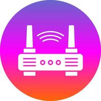 W-lan Router Glyphe Gradient Kreis Symbol vektor