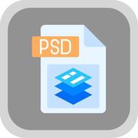 psd Datei Format eben runden Ecke Symbol vektor