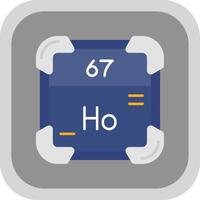 holmium platt runda hörn ikon vektor