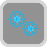 snöflingor platt runda hörn ikon vektor