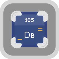 Dubnium eben runden Ecke Symbol vektor