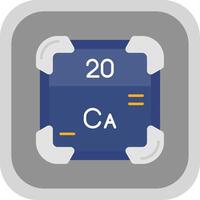 Kalzium eben runden Ecke Symbol vektor