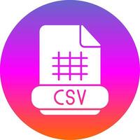 csv Glyphe Gradient Kreis Symbol vektor