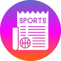 Sport Nachrichten Glyphe Gradient Kreis Symbol vektor