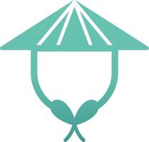 Chinesisch Hut Vektor Symbol