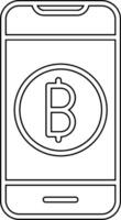 uppkopplad bitcoin betalning vektor ikon