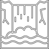 Wasserfall-Vektor-Symbol vektor