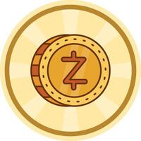 zcash komisk cirkel ikon vektor