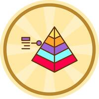 Pyramide Comic Kreis Symbol vektor