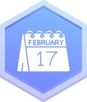 17 .. von Februar Polygon Symbol vektor