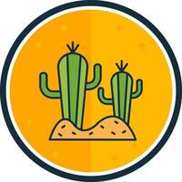 kaktus fylld vers ikon vektor