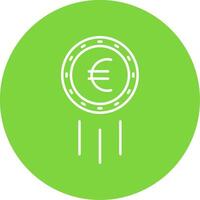 Euro Zeichen Linie Kreis Farbe Symbol vektor