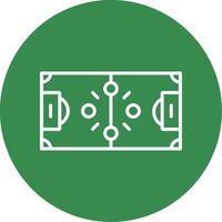 Fußball Strategie Linie Kreis Farbe Symbol vektor