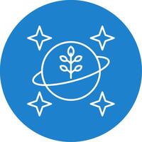 Planet Linie Kreis Farbe Symbol vektor