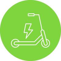 elektrisch Roller Linie Kreis Farbe Symbol vektor