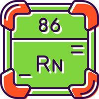 Radon gefüllt Symbol vektor