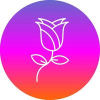 Rose Linie Gradient Kreis Symbol vektor