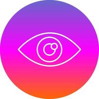 Auge Linie Gradient Kreis Symbol vektor