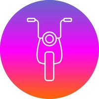 Motorrad Linie Gradient Kreis Symbol vektor