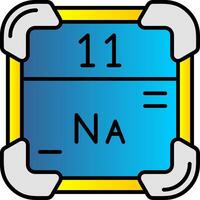 Natrium gefüllt Gradient Symbol vektor