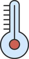 Temperatur Linie gefüllt Licht Symbol vektor