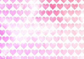 valentines dag bakgrund med rosa vattenfärg hjärtan design vektor